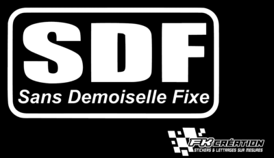 Sticker Sans demoiselle fixe