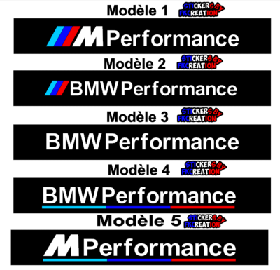 Pare-brise autocollant M power performance