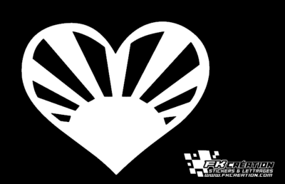 Sticker coeur japonais