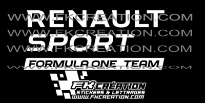 Stickers et autocollant Renault racing