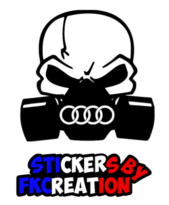 Sticker Skull Audi