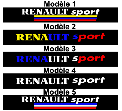 Bandeau Pare soleil Renault sport année 80