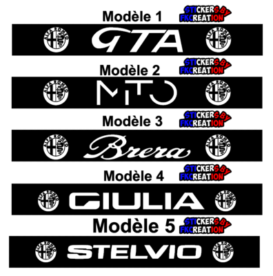 Bandeau Pare soleil Alfa Romeo Divers modèles v2