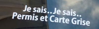 sticker je sais je sais permis et carte grise