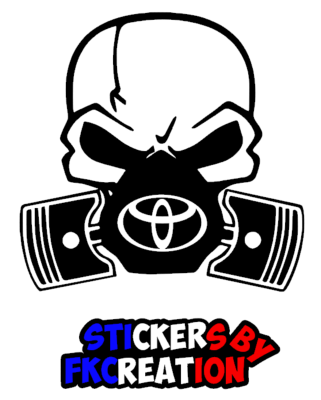 Sticker Skull gaz toyota