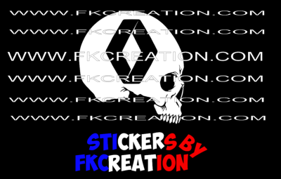 Sticker Skull renault