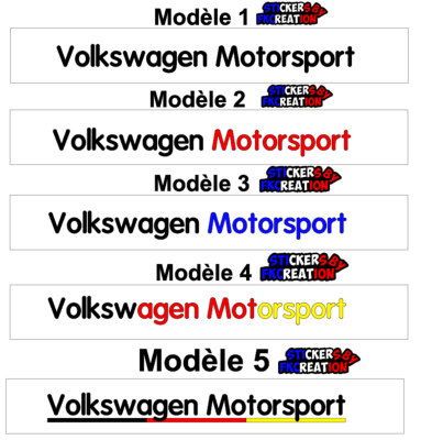Bandeau Pare soleil BLANC Volkswagen motorsport