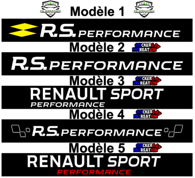 Bandeau Pare soleil Rs performance renault sport 