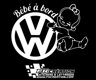 Sticker Bebe A Bord Vw Sticker Bebe A Bord Vw
