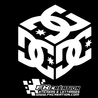 Sticker DC SHOES cube