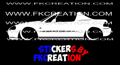 Sticker  silhouette Honda civic del sol