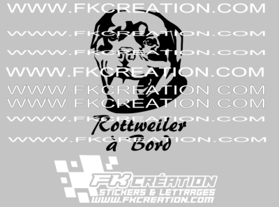 Sticker Rottweiler à bord V4