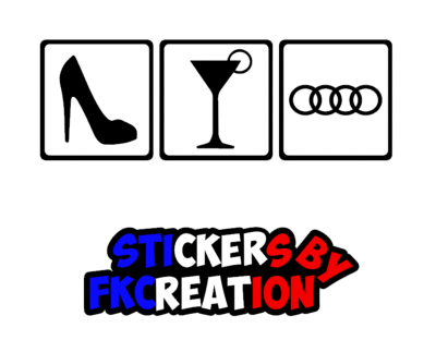 Sticker shoes cocktail audi